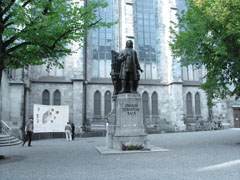 JS Bach statue at St Thomas Church, Leipzig