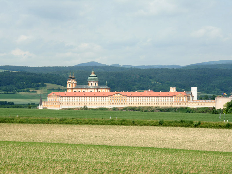 MELK ABBEY overlooks the Danube River in Melk.